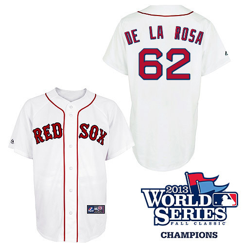 Rubby De La Rosa #62 Youth Baseball Jersey-Boston Red Sox Authentic 2013 World Series Champions Home White MLB Jersey